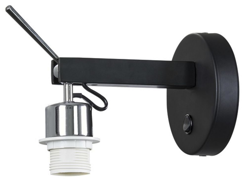 Applique SLV FENDA Switch E27 40W Ø120×215mm noir
