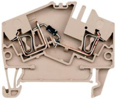 Bauelement-Reihenklemme Weidmüller ZDU 2.5-2/D+ Zugfeder 2.5mm² Diode TS35 beige