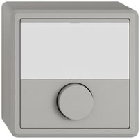 AP-Sonnerie-Drucktaster EDIZIO.liv SNAPFIX® 6A 250V mit Namensschild hgu