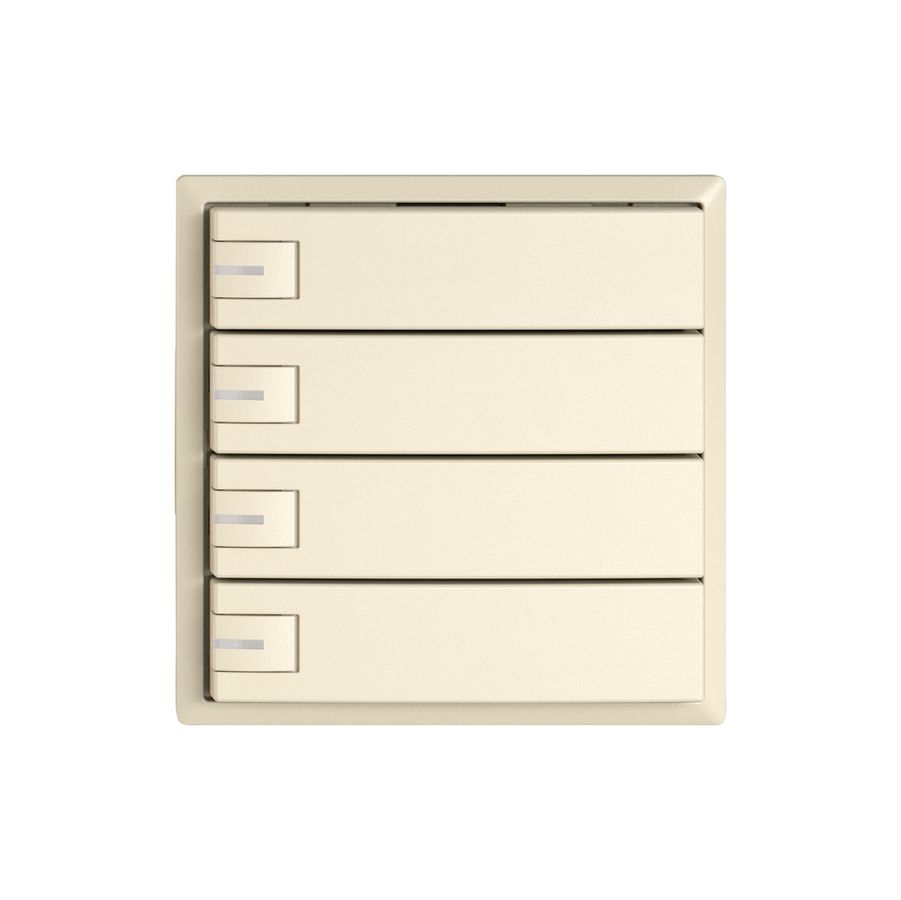 Poussoir universel EDIZIO.liv UNI SNAPFIX® 12…48V a.LED bleu 4× comm.1T cr