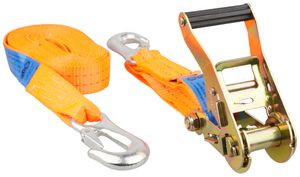 Spanngurt Orange Line 25kN Ratsche Karabinerhaken 6m×35mm orange