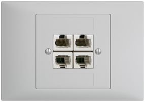 EB-Dose 4×RJ45/u 4P getr. EDIZIOdue hellgrau ITplus