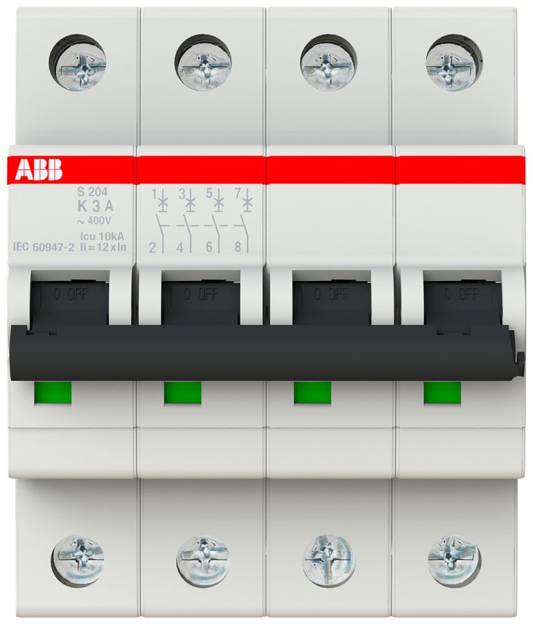 Leitungsschutzschalter ABB S204-K3 3A 6kA