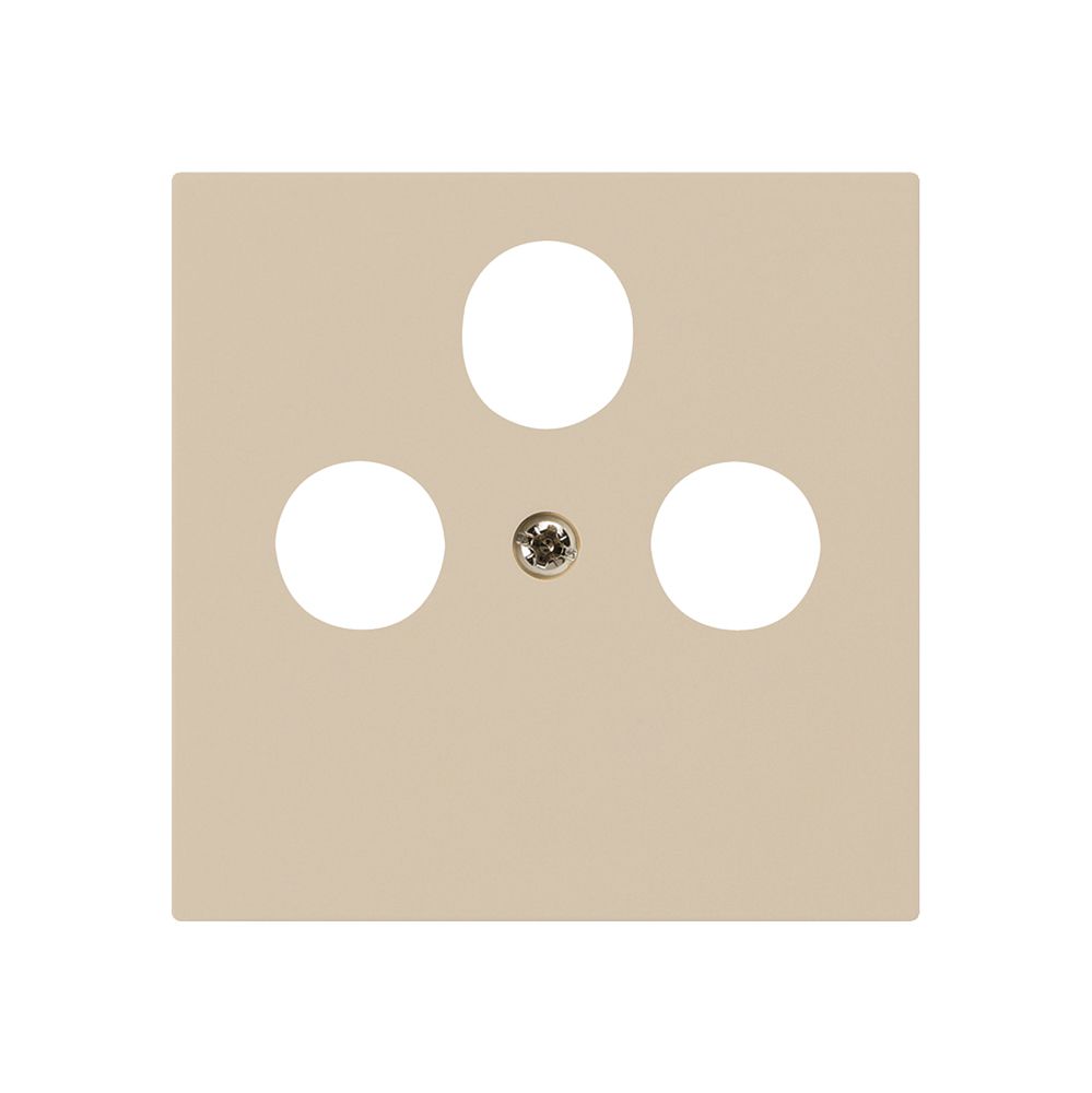 Placca frontale kallysto beige per R/TV/SAT 60×60mm