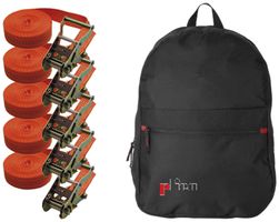 Umreifungsgurt-Set Plica, mit Ratsche, 6m, 35mm, Polyester, orange, 5 Stück