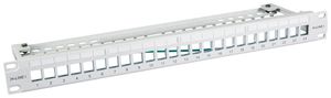 Patchpanel 19" H-LINE I 24-Port Keystone leer geschirmt 1HE grau