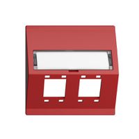 EB-Montageset EDIZIOdue F Schrägauslass 2×R&M Kat.5e/6/LC spezial, berry