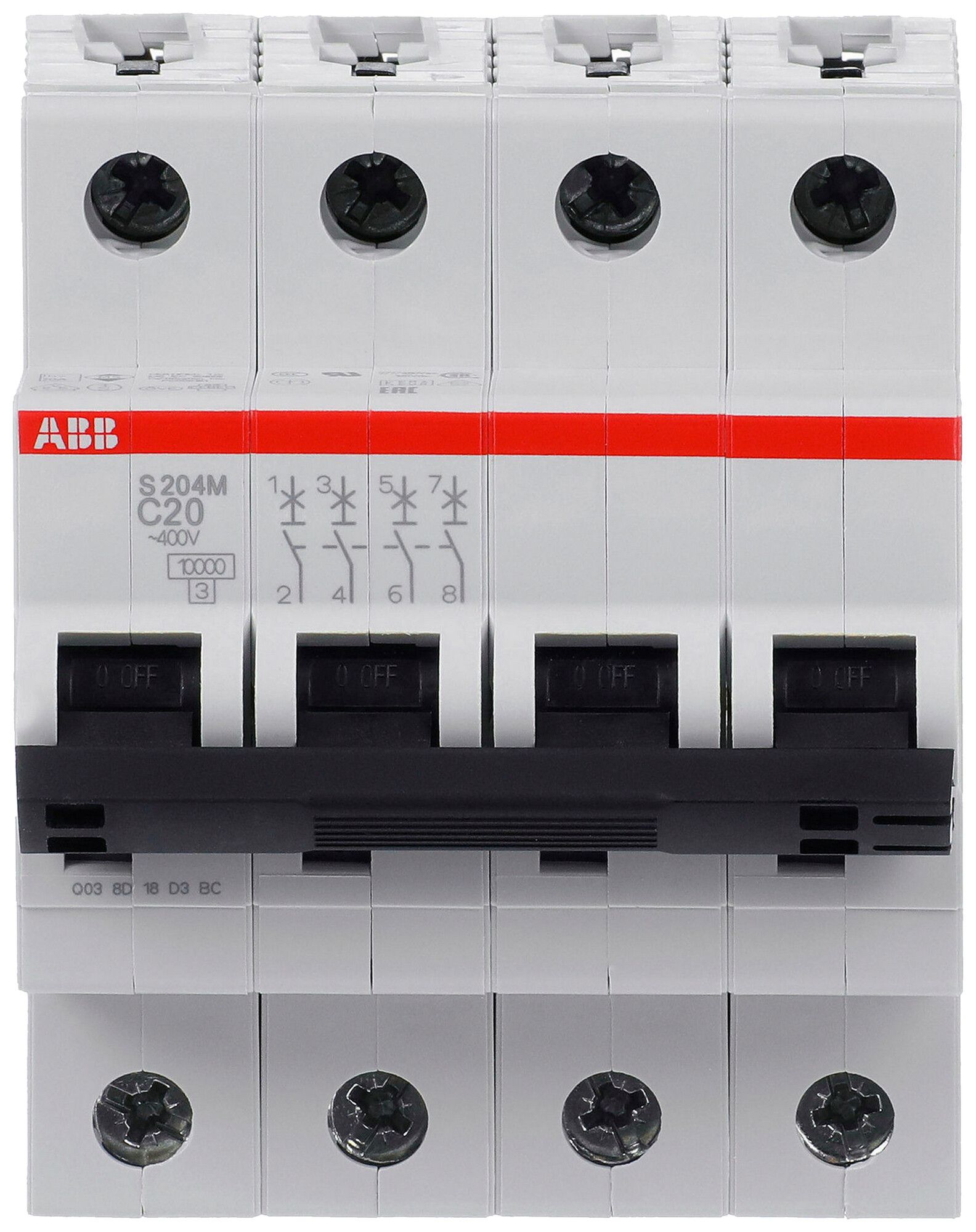 Leitungsschutzschalter ABB S204M-C20 20A C 10kA