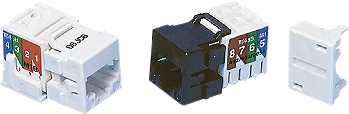 Anschl-Modul KAT.5 1xRJ45 ws
