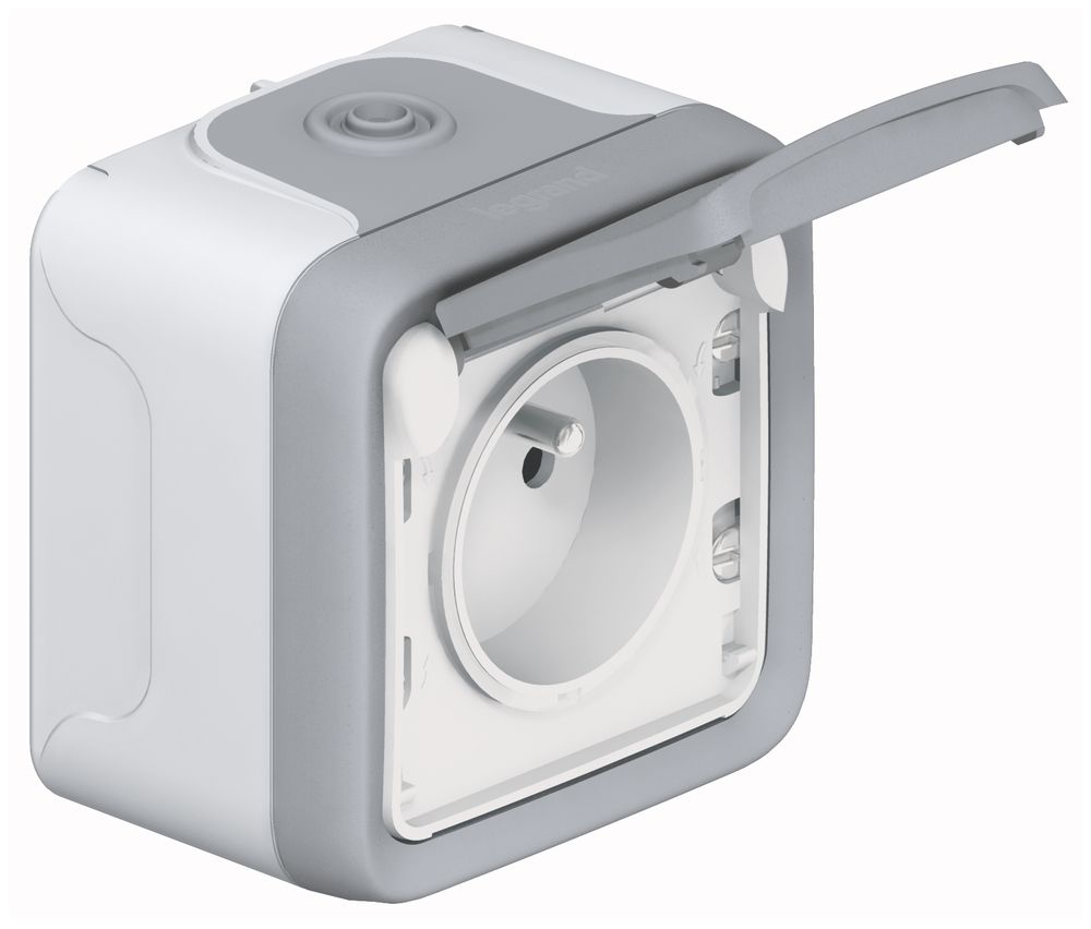 AP-Steckdose PLEXO FR grau