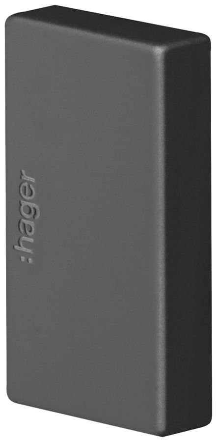 Endstück Hager tehalit.LF 33×20mm schwarz IP30