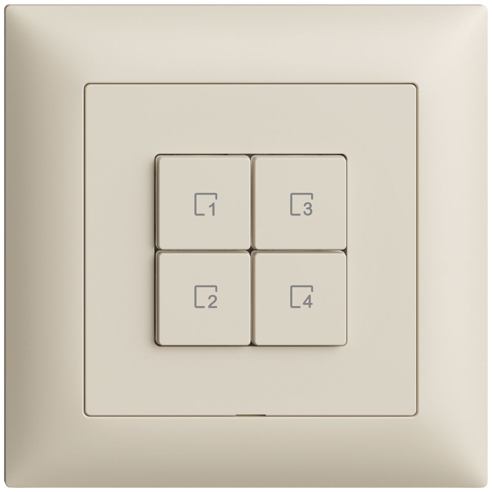 Poussoir scène ENC 4 scènes/4T WLAN Edue Wiser crema