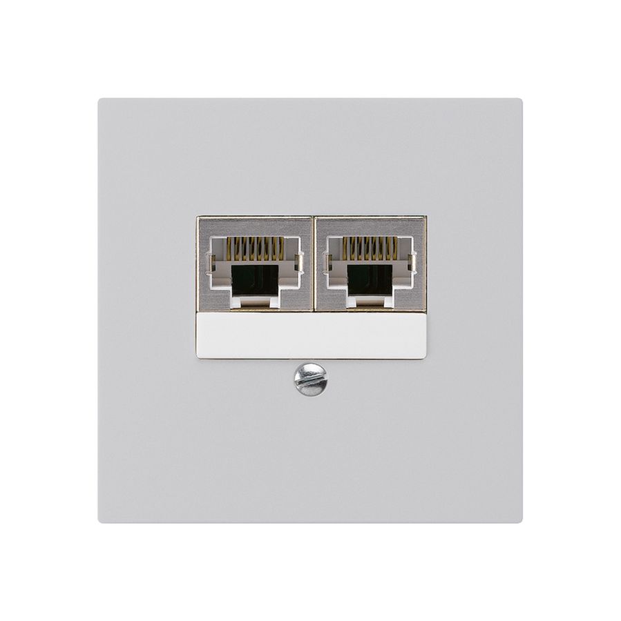 UP-Dose kallysto 2×RJ45s getrennt UKV hellgrau