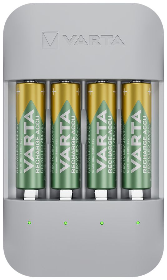 Ladegerät VARTA Eco Pro mit 4×56816 AA 2100mAh Akku wiederverwertet
