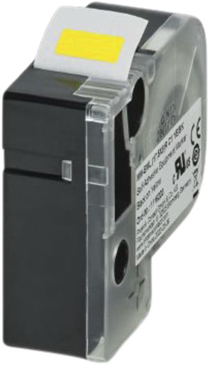 Etikett PX MM-EML (17.5X8)R C1 YE/BK 17.5×8mm 297 Stk. gb/sz