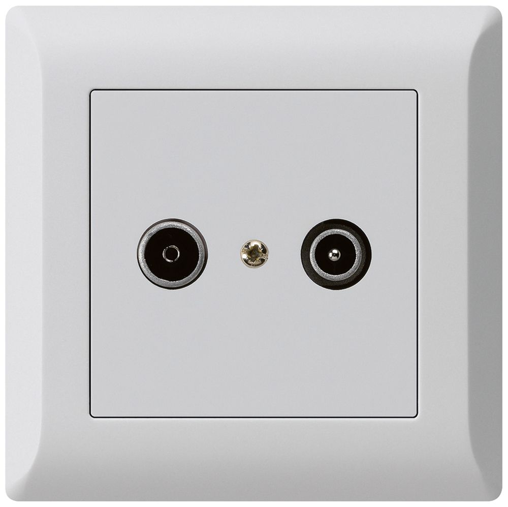 UP-Antennendose kallysto.line R/TV 23dB Durchgangsdose hellgrau