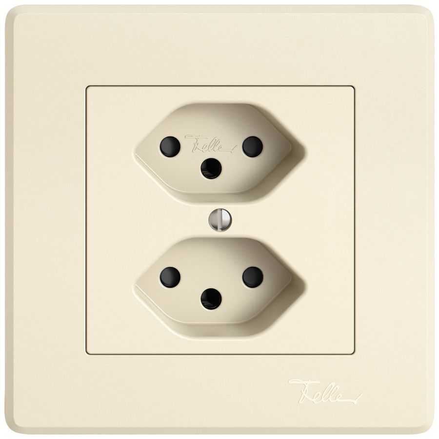 Prise ENC EDIZIO.liv SNAPFIX® 2×T13 avec shutter cr