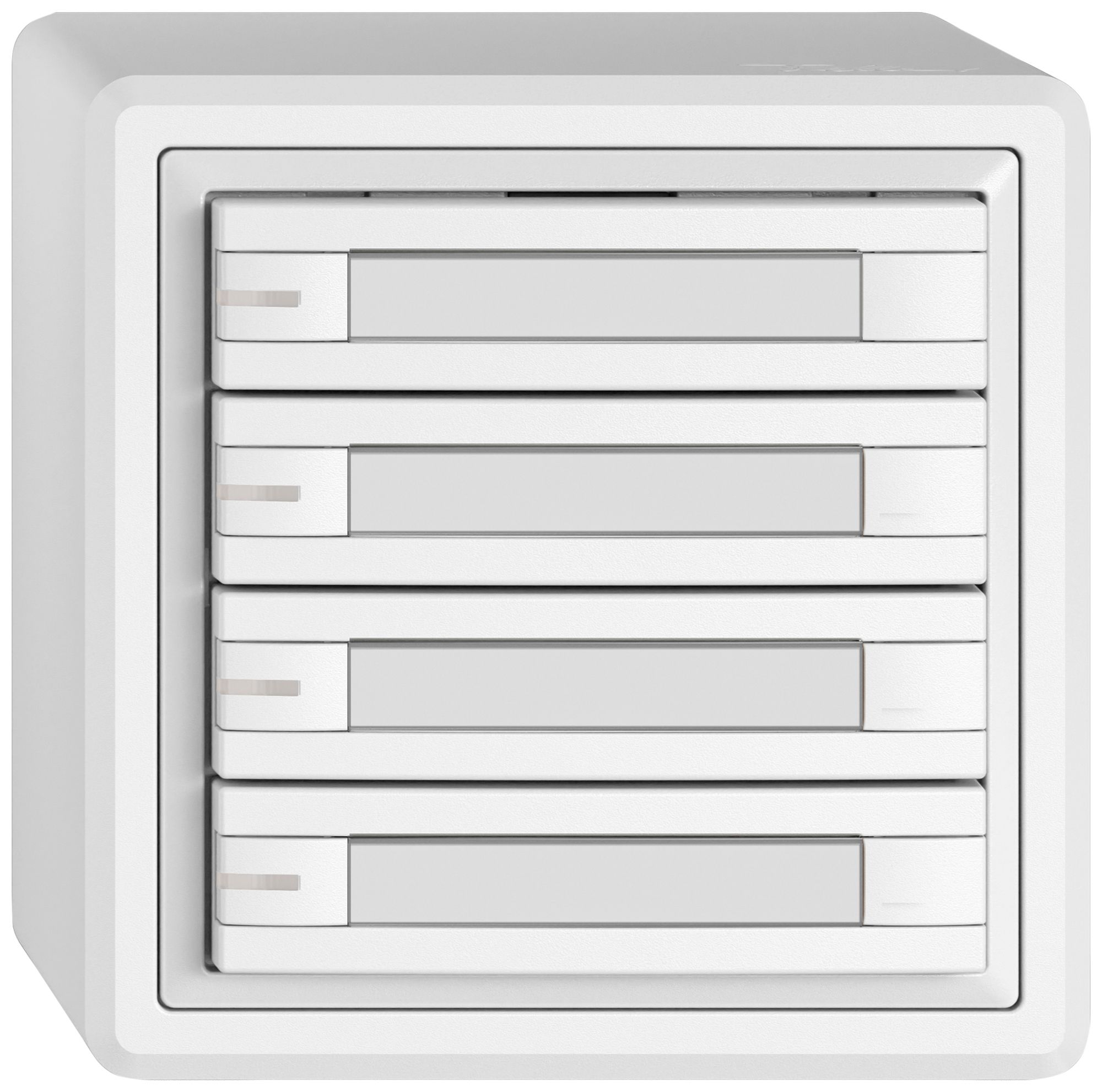 Poussoir KNX RGB AP EDIZIO.liv SNAPFIX® capteur temp.RGB-LED étiqu.4×com.2T bc