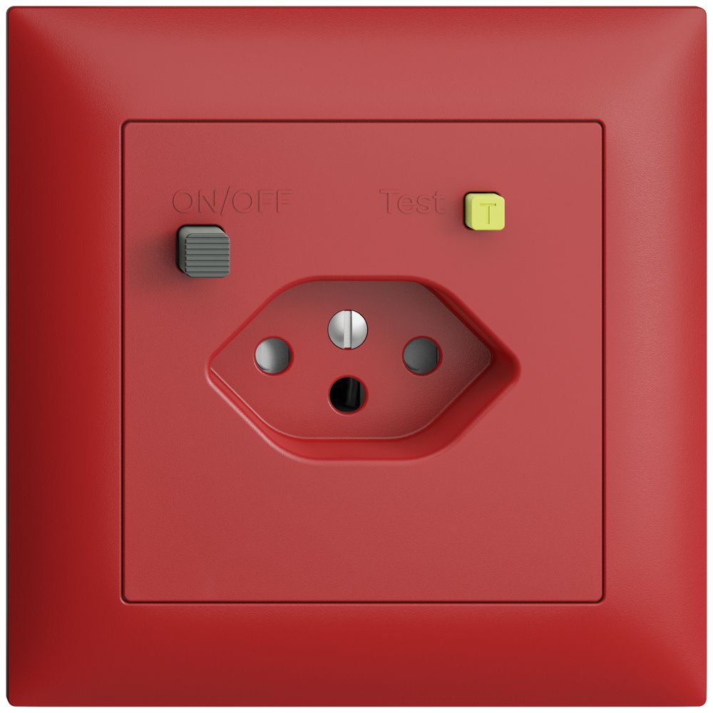 UP-Steckdose EDIZIOdue T13 FI 30mA FMI, shutter, berry