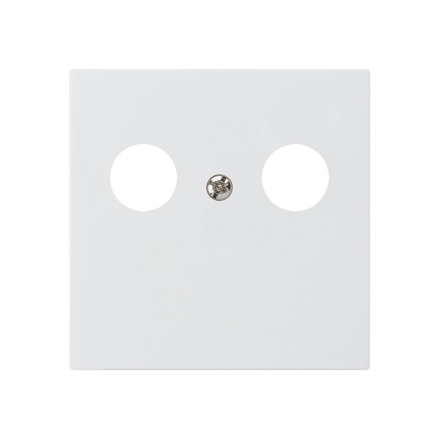 Placca frontale kallysto per R&M HWS bianco 2×coass.
