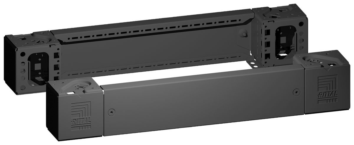 Cache-socle Rittal VX 8660.002 600×100×29mm face/revers acier noir 2pcs