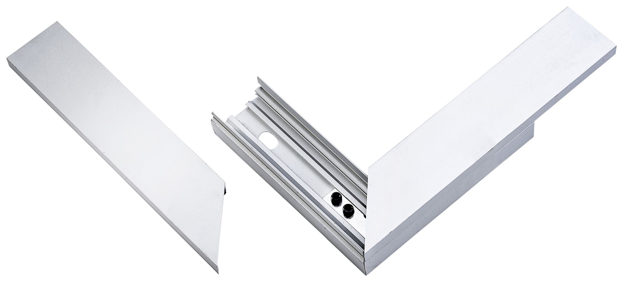 Angolo piatto 90° ELBRO per canale 30×20mm alluminio argento anodizzato