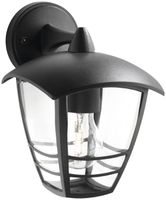 Wandarmleuchte Creek unten 60W E27 IP44 schwarz