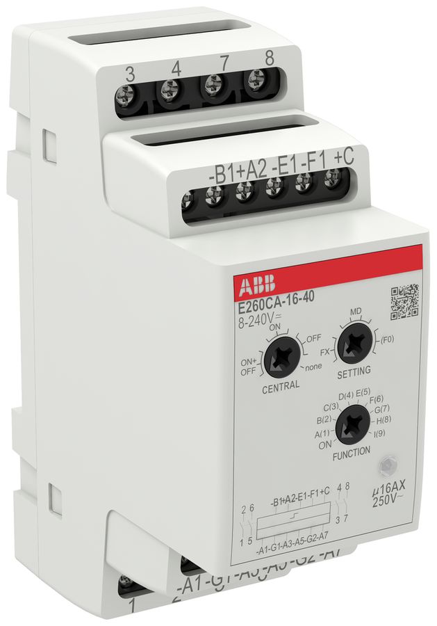 Teleruttore ABB E260CA-16-40 2UM 8…240VUC/16A 4000W 4Ch
