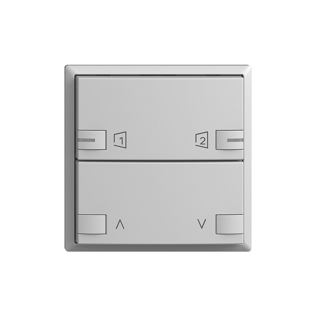 Frontplatte EDIZIOdue zeptrionAIR Motor 1K S1/S2 mit LED hellgrau