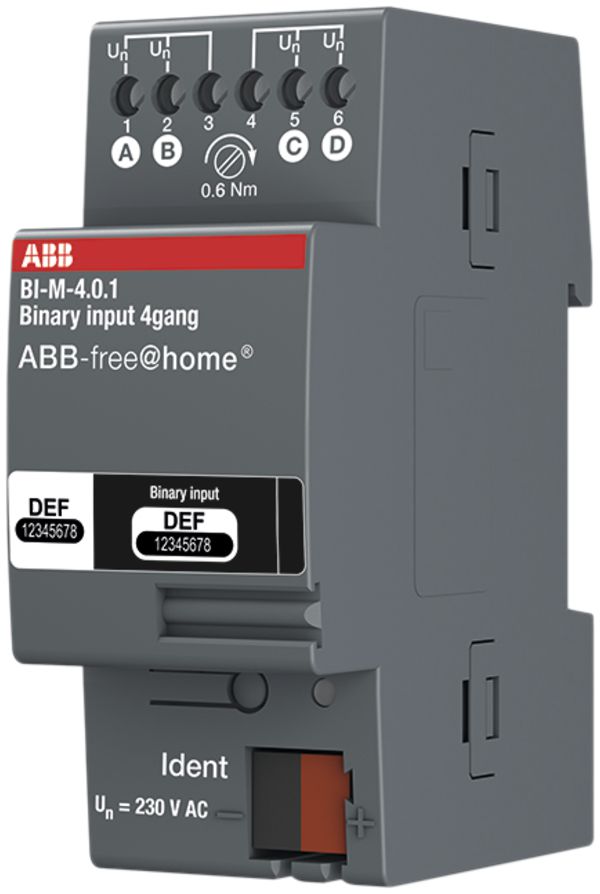 Entrata binaria AMD ABB free@home, 2UM, 4×, grigio