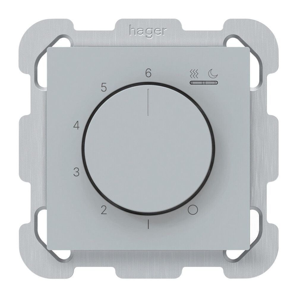 UP-Raumthermostat kallysto An/Aus 230VAC 16A 77×77mm grau