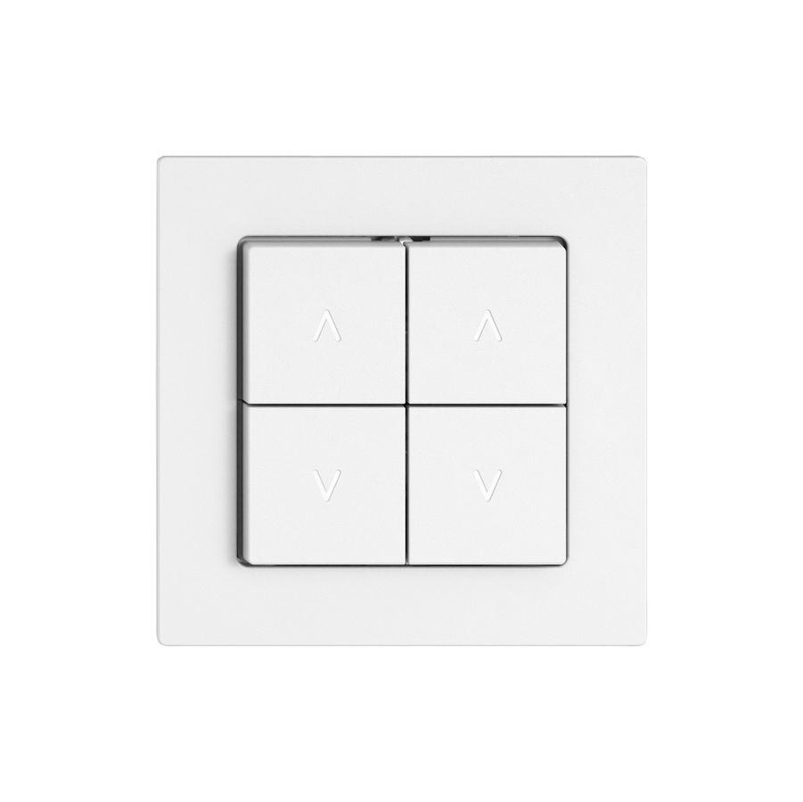 Montageset EDIZIO.liv SNAPFIX® für Storenschalter und -taster m.4 Tasten ws