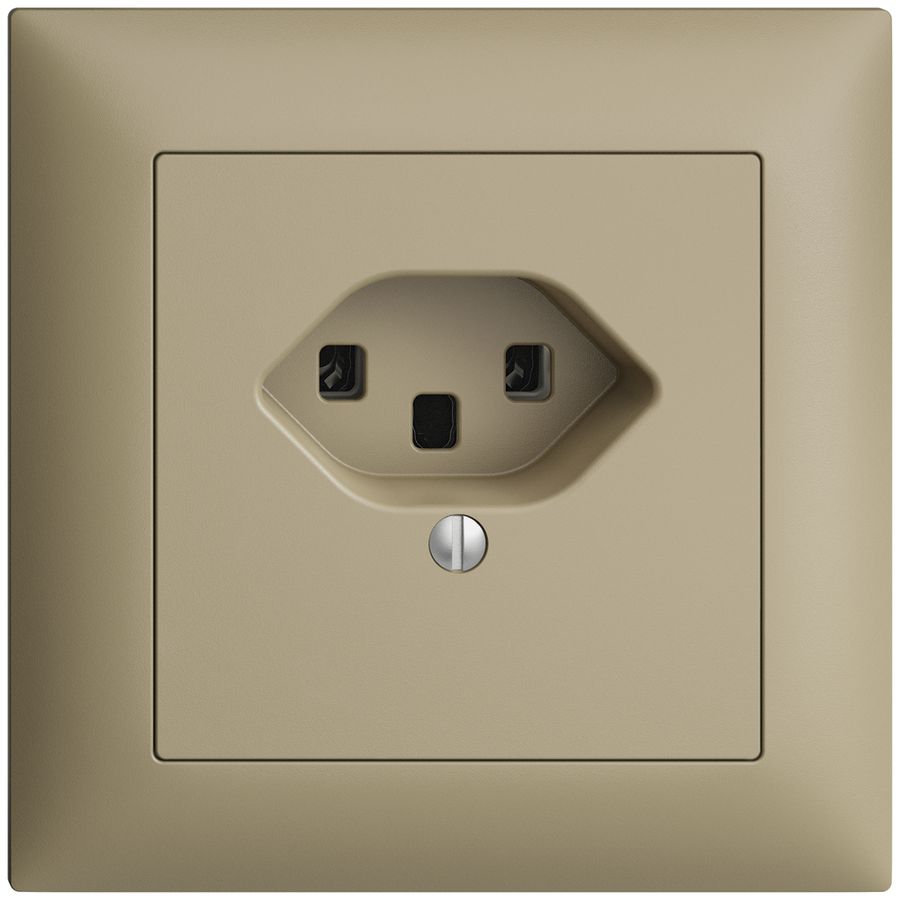 UP-Steckdose EDIZIOdue T23 16A sand, Schraubklemmen