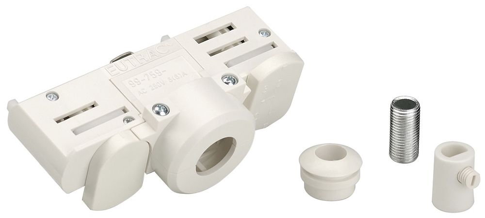 Leuchtenadapter SLV für Stromschiene EUTRAC 3-phasig, 1LNPE, max. 5kg, weiss