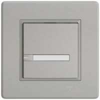 Pulsante universale INC EDIZIO.liv UNI SNAPFIX® c.LED RGB 1× com.1T targ.grc