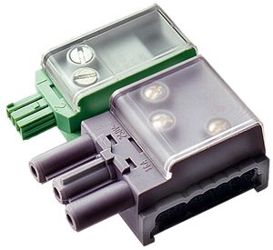 Flachkabel-Anschlussdose Woertz Combi mit Buchse 3P L2 + KNX