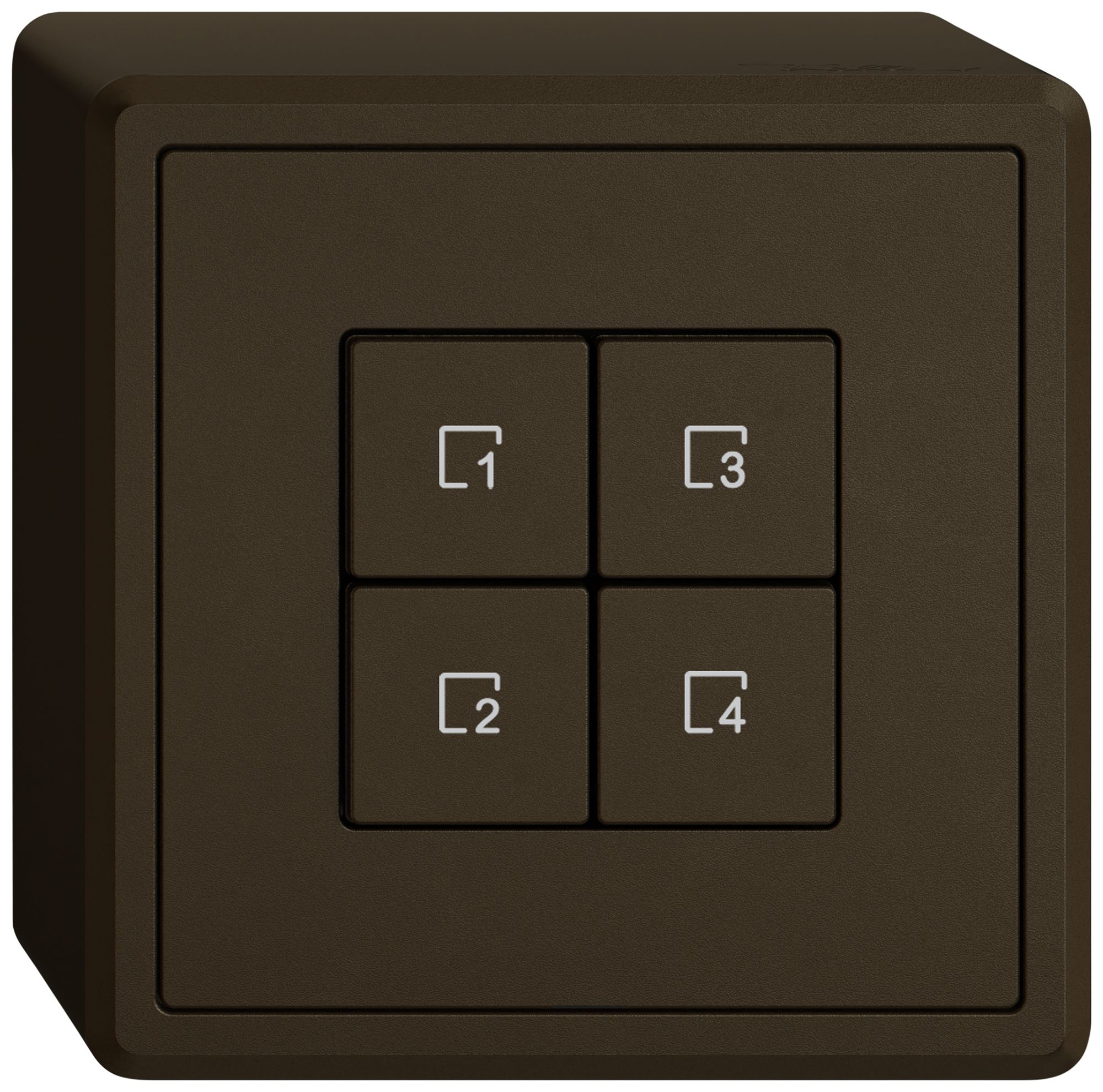 Poussoir scènes AP EDIZIO.liv Wiser SNAPFIX® 4 scènes 4 touches br