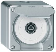 AP-Schlüsselschalter robusto IP55 mit Klappdeckel ohne Zylinder S3/1P aluminium