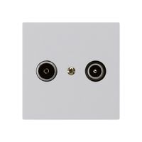 UP-Antennendose kallysto R/TV 19dB Durchgangsdose hellgrau