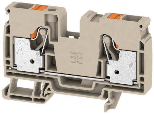 Durchgangs-Reihenklemme Weidmüller A2C PUSH IN 2×10mm² TS35 beige