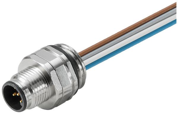EB-Stecker Weidmüller SAIE Stift M12 5L mit Kabel 0.5m M16 0.34mm² PVC