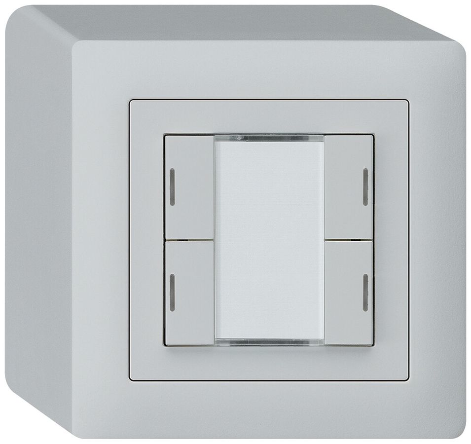 AP-Taster kallysto KNX 4×hellgrau RGB LED s/e-link