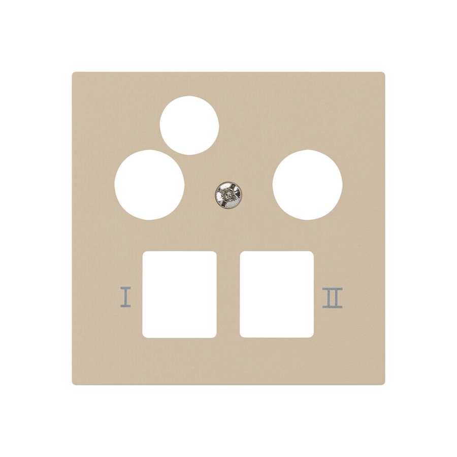 Placca frontale kallysto per R&M HWS beige 3 fori dati multimedia