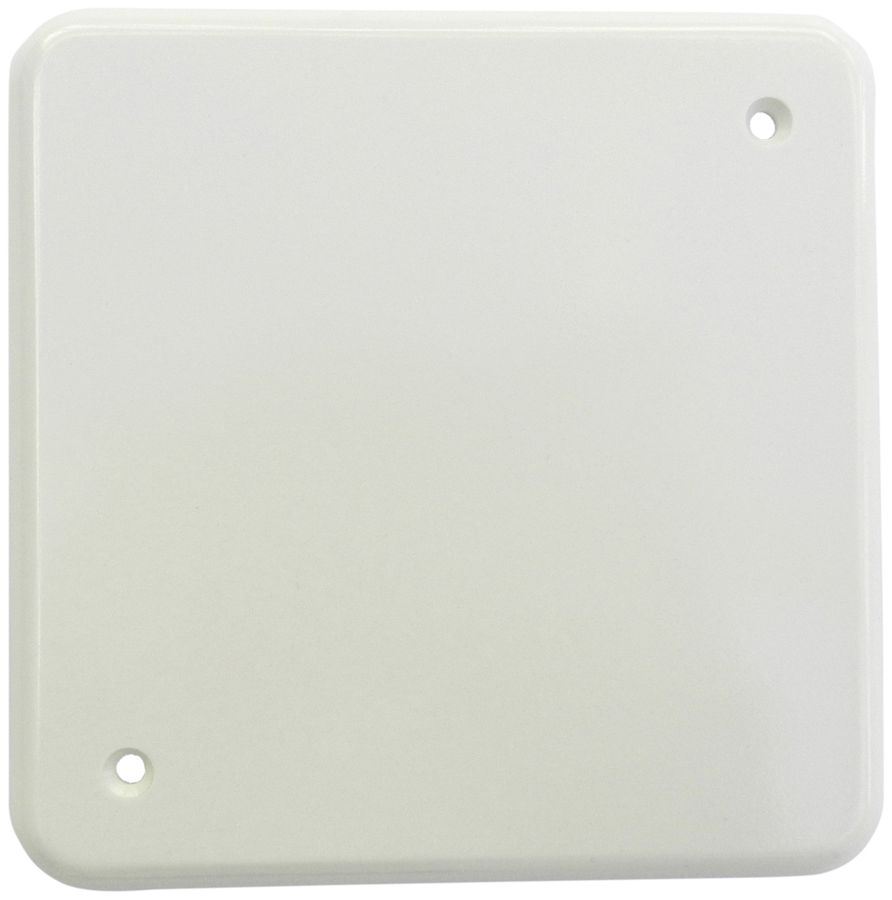 Abdeckplatte Gr.II weiss, 2 Ecklöcher 106×106mm weiss