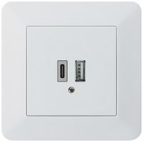 Prise de charge USB ENC kallysto.trend 18W PD 1×type A 1×type C blanc