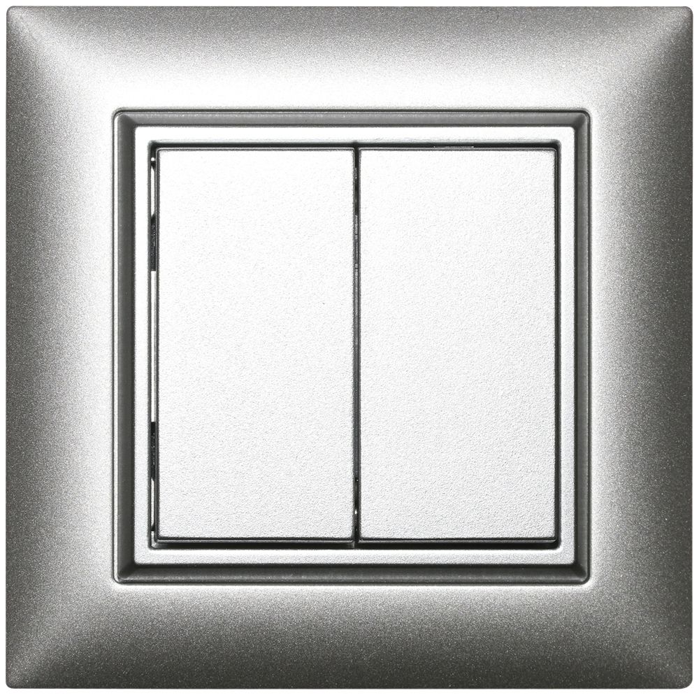 Poussoir RF AP ALADIN EnOcean EDIZIOdue, 2-fois, argent