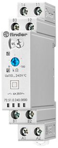 Régulateur de niveau AMD FINDER 72.51 110…240VAC/DC 1CO 5…150kΩ conducteur
