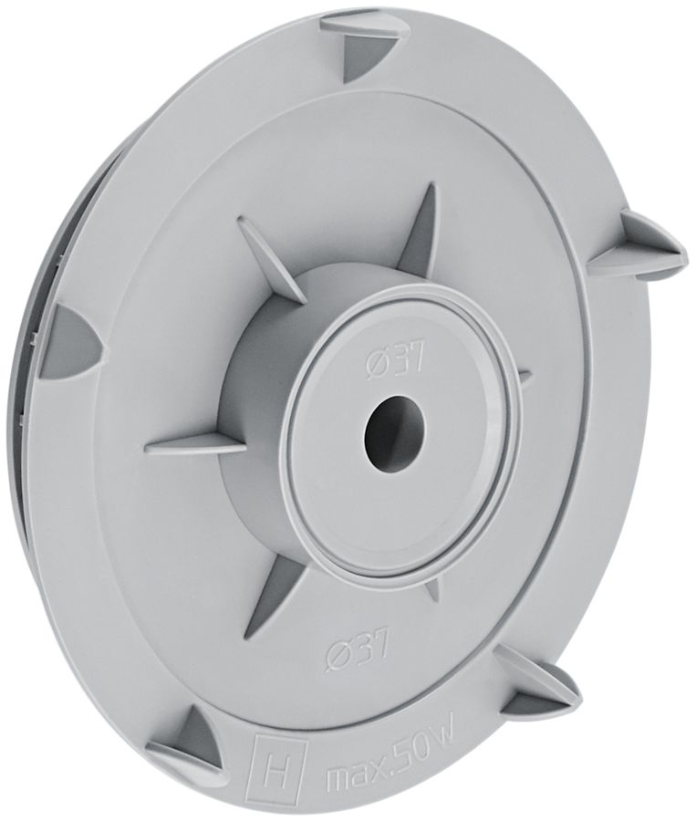 Coperchio p.scatola d'incastro HSB Lumina p.LED e rilevatore Ø37mm s.alogeni