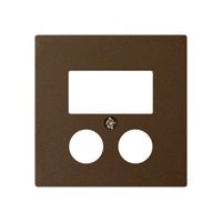 Placca frontale 2×coas+2×RJ45 kallysto HomeWay marrone