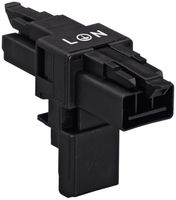 T-Verteiler WAGO 3L 1×Stecker/2×Buchse schwarz 16A 250V Cod.A 3.Verriegelungsk.
